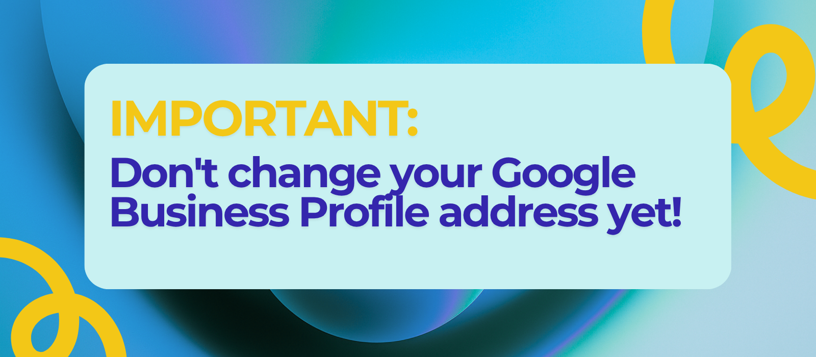Important Google Banner